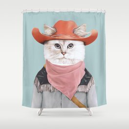 Rodeo Cat Shower Curtain