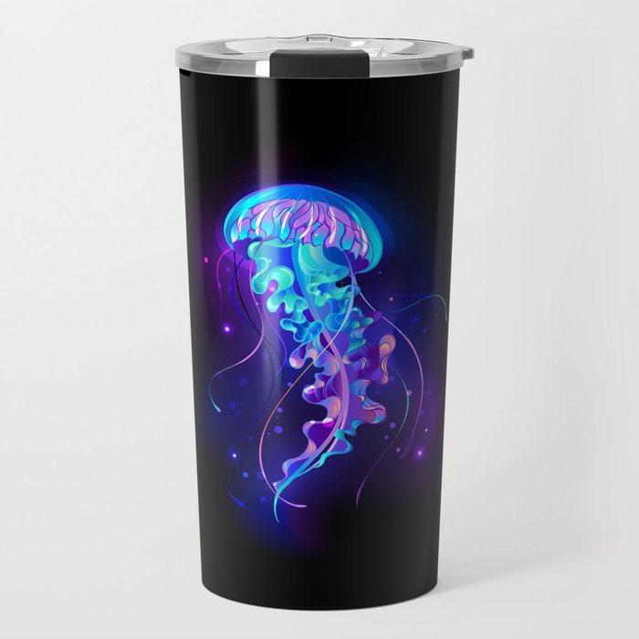 Large Glowing Jellyfish Travel Mug