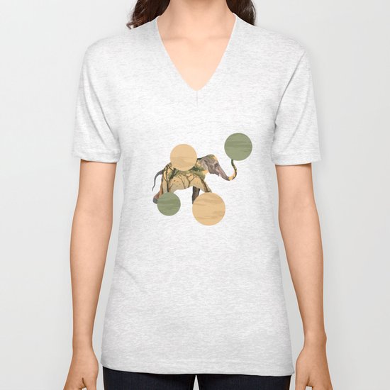 Elephant Polka Unisex V-Neck