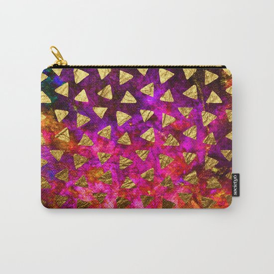 Triangles golden foil Carry-All Pouch