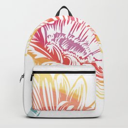 Blooming Daisy Abstract Backpack | Marble, Scandinavian, Rothko, Artists, Adventure, Documentary, Monochrome, Meaning, Print, Modern 