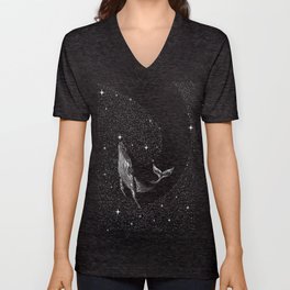 starry whale V Neck T Shirt