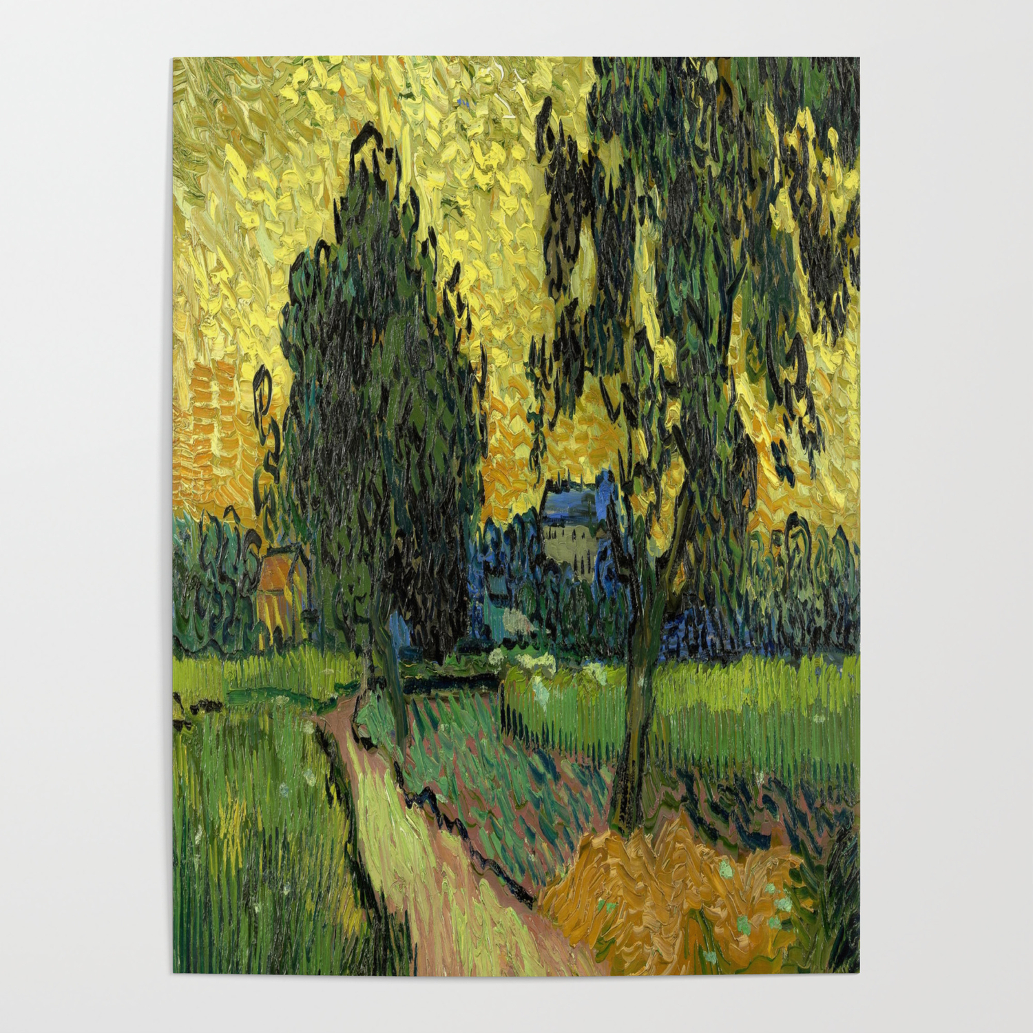 Vincent Van Gogh : Landscape at Twilight Poster by PureVintageLove |  Society6
