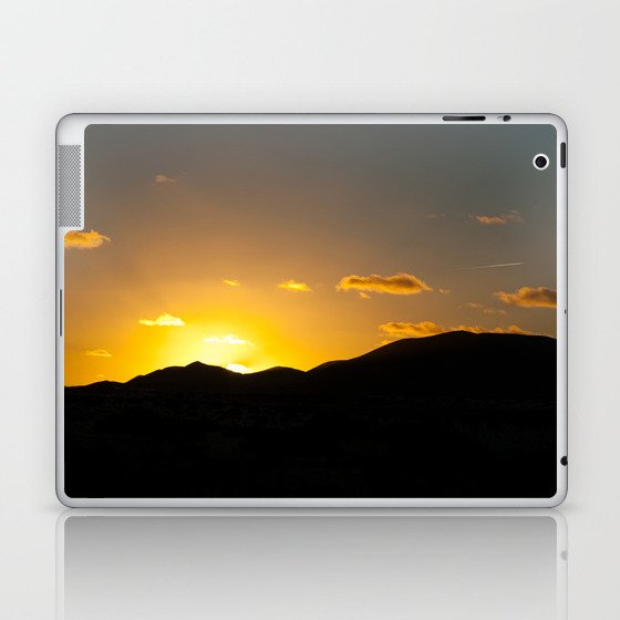 Color photo of mountain sunset with film strip decoretion Laptop & iPad Skin