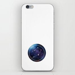 Libra Zodiac | Nebula Circle iPhone Skin