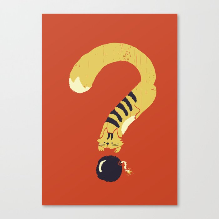 Question Mark (Curiosity Kills The Cat) Canvas Print