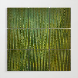Wood Green Tones Abstract Art Pattern Wood Wall Art