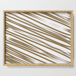 Brown stripes background Serving Tray