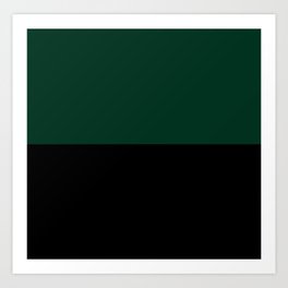 Dark Green and Black Art Print