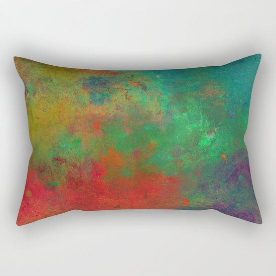 Lose Yourself In Colour (Abstract, textured painting) Rectangular Pillow