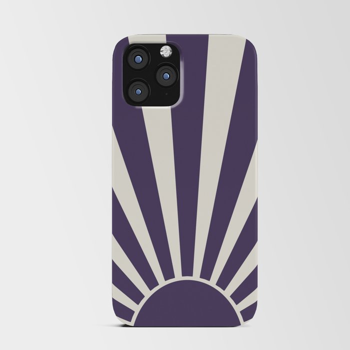 Violet retro Sun design iPhone Card Case