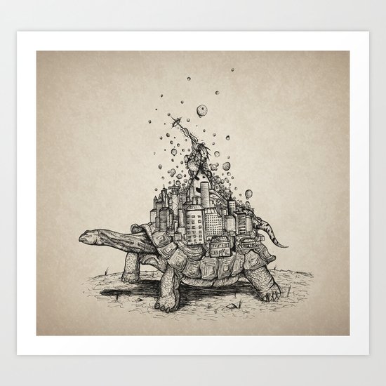 Tortoise Town Art Print