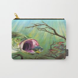 Large Mouth Bass and Clueless Blue Gill Fish Carry-All Pouch