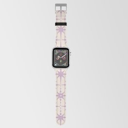 Midcentury Modern Atomic Starburst Pattern Lilac Cream Apple Watch Band
