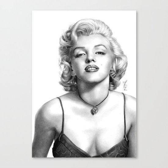 Marilyn Monroe - PENCIL DRAWING Canvas Print