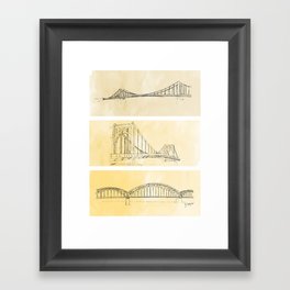Pittsburgh Bridges Framed Art Print