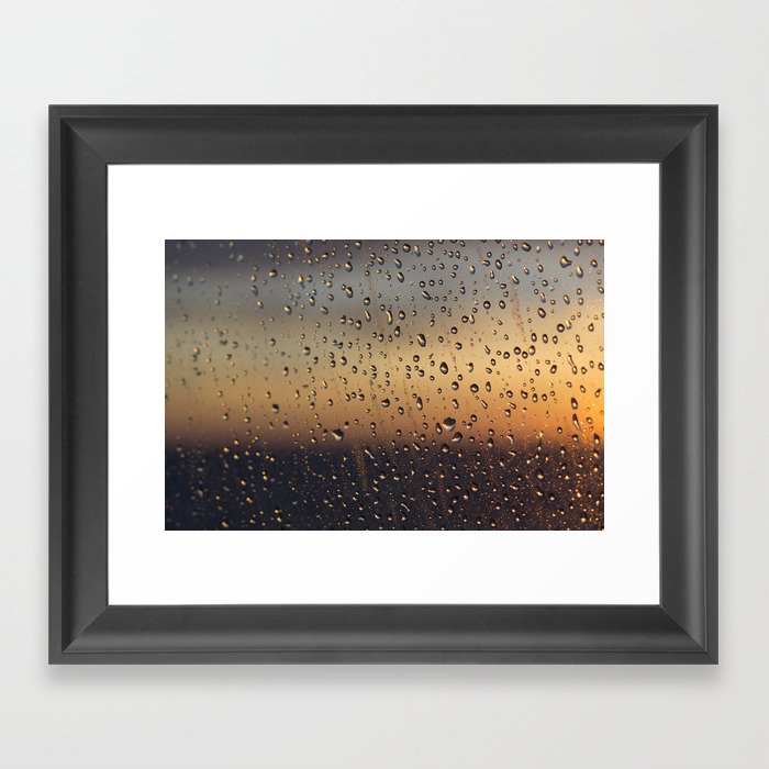 Sunrise Droplets Framed Art Print