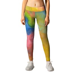 abstract Leggings | Green, Yellow, Abstract, Color, Red, Blue, Drawing 