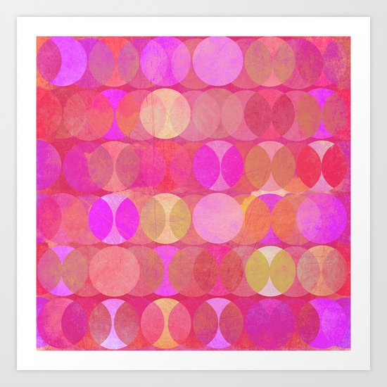 Multitudes in red Art Print