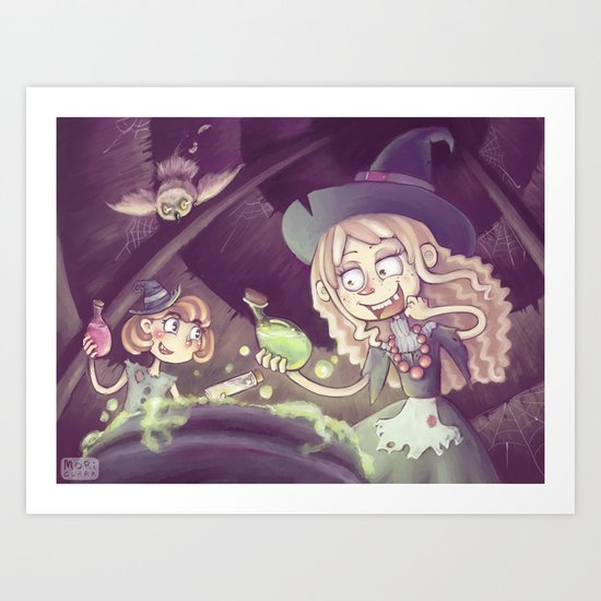 Little Witches Art Print