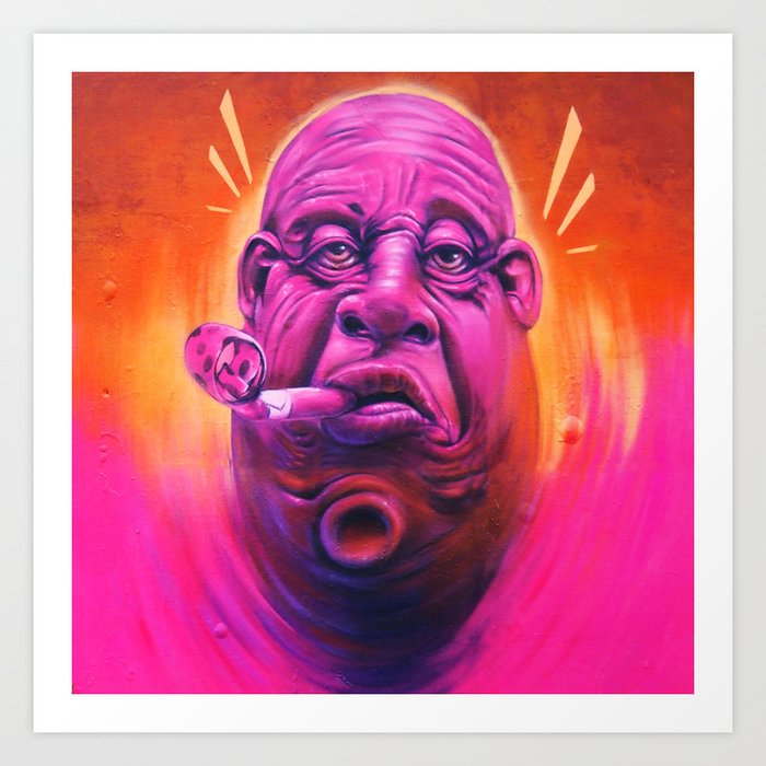 Fat smoking man 2022 Art Print