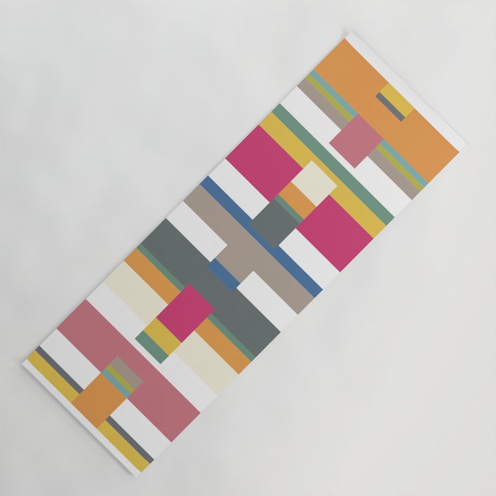 Geometric Glitch Yoga Mat