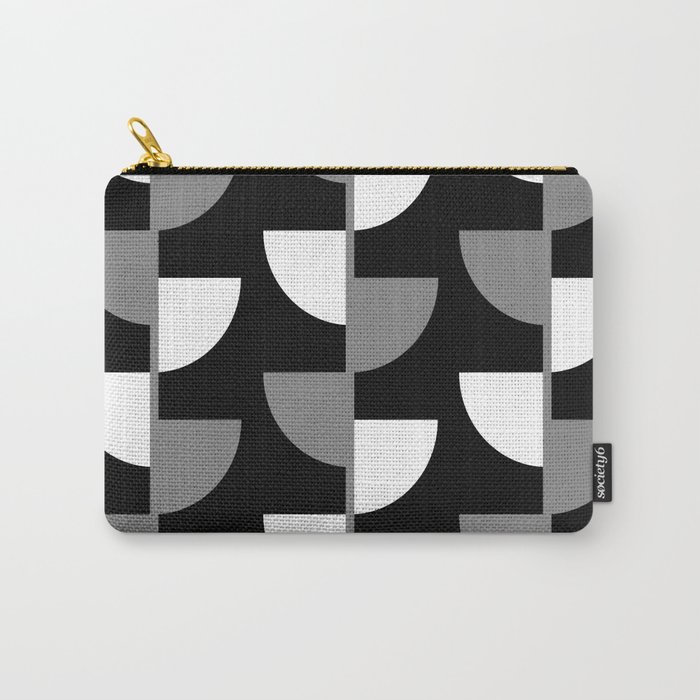 Climbing High - Grey and White on Black - Slices series Carry-All Pouch