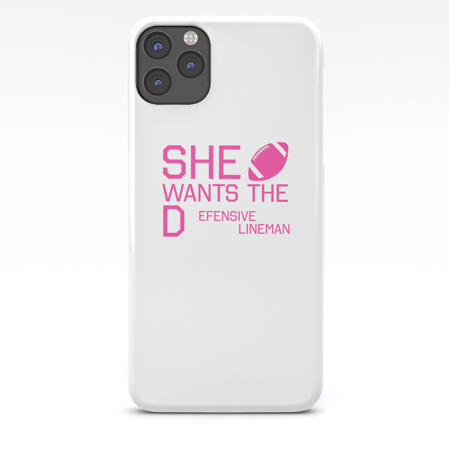 She Wants The Defensive Lineman Funny Football T Shirt Iphone Case