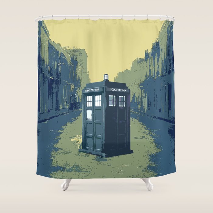 Tardis Shower Curtain By Eternal Society6 Tardis Shower Curtain