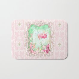 The Swing, Romantic Marie Antoinette Garden Bath Mat | Letthemeatcake, Romantic, Digital, Cake, French, Shabbyvintage, Graphicdesign, Theswing, Pink, Rococo 