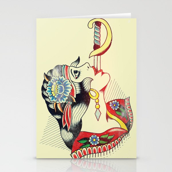 Sword Magic Girl Stationery Cards