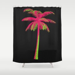 Neon Palm Shower Curtain