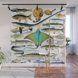 Adolphe Millot "Fishes" 2. Wall Mural