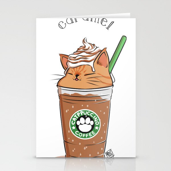 Caramel CATpuccino Stationery Cards