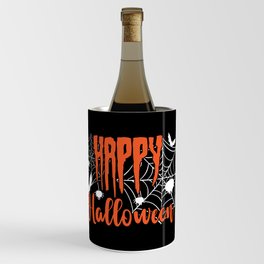 Happy Halloween Spooky Spiderwebs Wine Chiller