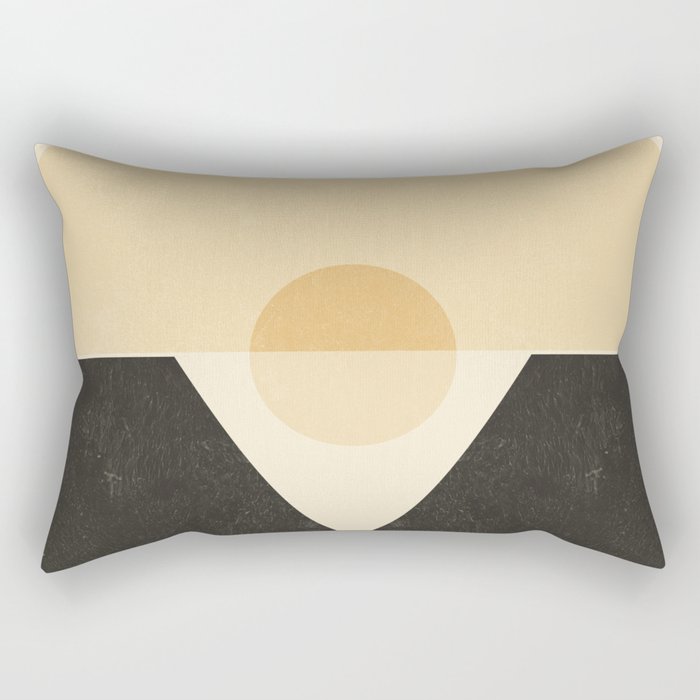 Abstraction_NEW_BLACK_LANDSCAPE_GEOMETRIC_POP_ART_0119Z02 Rectangular Pillow