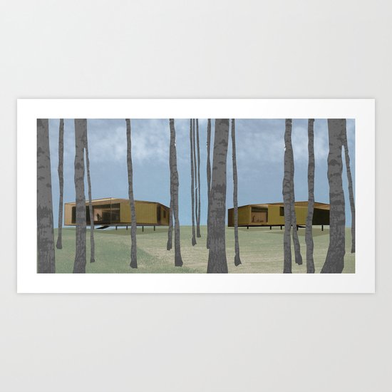 wood pavilion Art Print