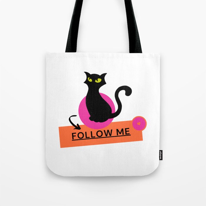 Cat follow me Tote Bag