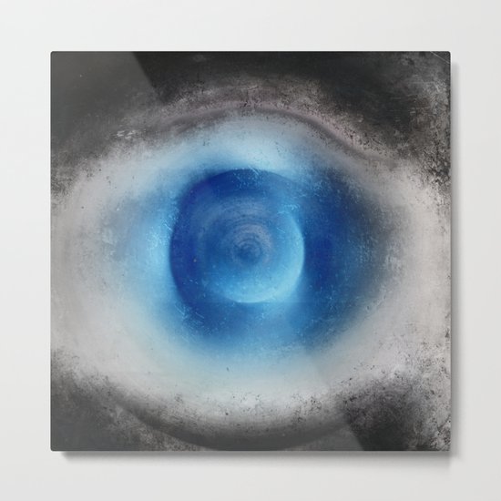 Blue Eye Abstract Metal Print