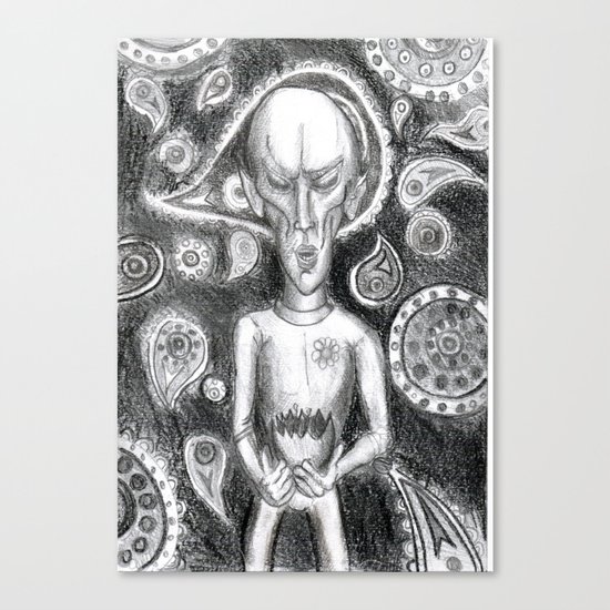 Alien peace offering Canvas Print