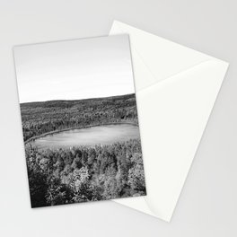 North Shore Lake | Black and White Stationery Card