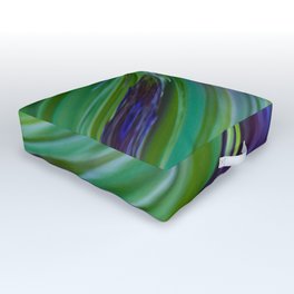 Purple Green Contemporary Abstract Outdoor Floor Cushion