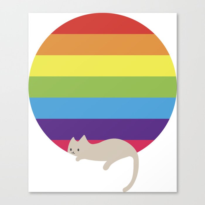 Cat Sun Pride Canvas Print