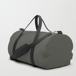 Dark Gray-Green Solid Color Pantone Kambaba 19-0404 TCX Shades of Green Hues Duffle Bag