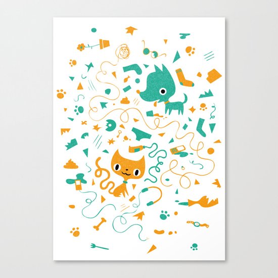 Cute vandals Canvas Print