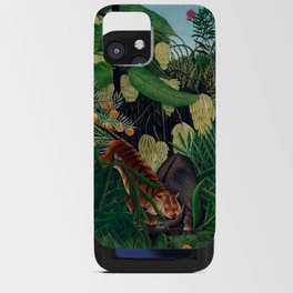 Fight between a Tiger and a Buffalo Henri Rousseau iPhone Card Case