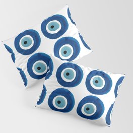 Watercolor Evil Eye Pattern (Nazar) Pillow Sham