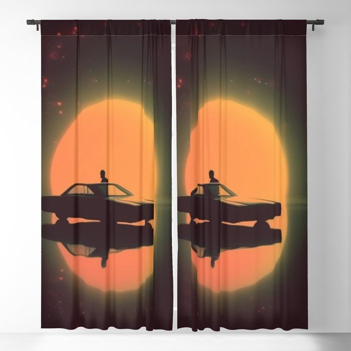Vintage Car Collage Blackout Curtain by Sammy Hearn