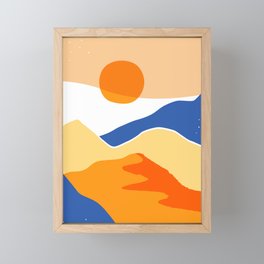 Colorful mountain landscape abstract print Framed Mini Art Print