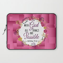 With God all things Laptop Sleeve